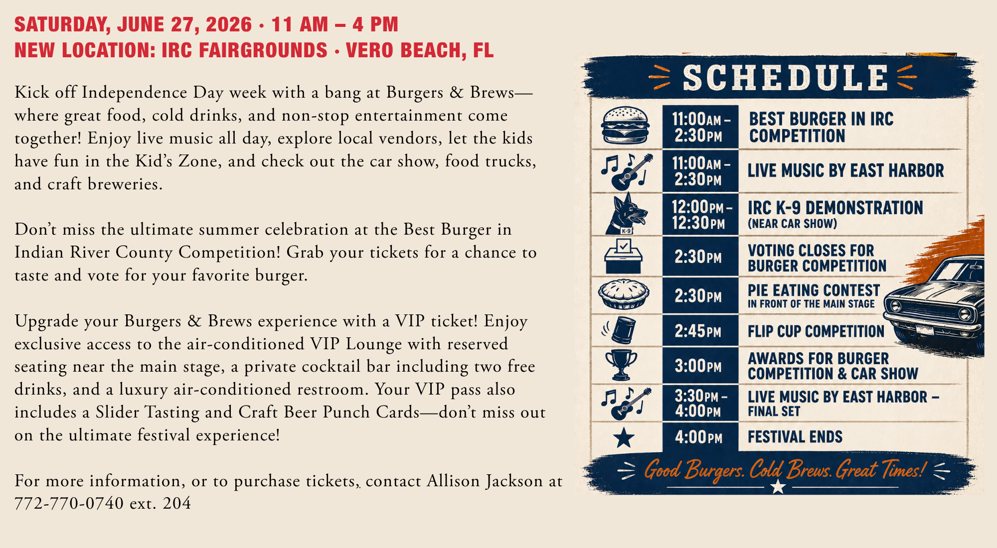 2026 Burgers & Brews Event